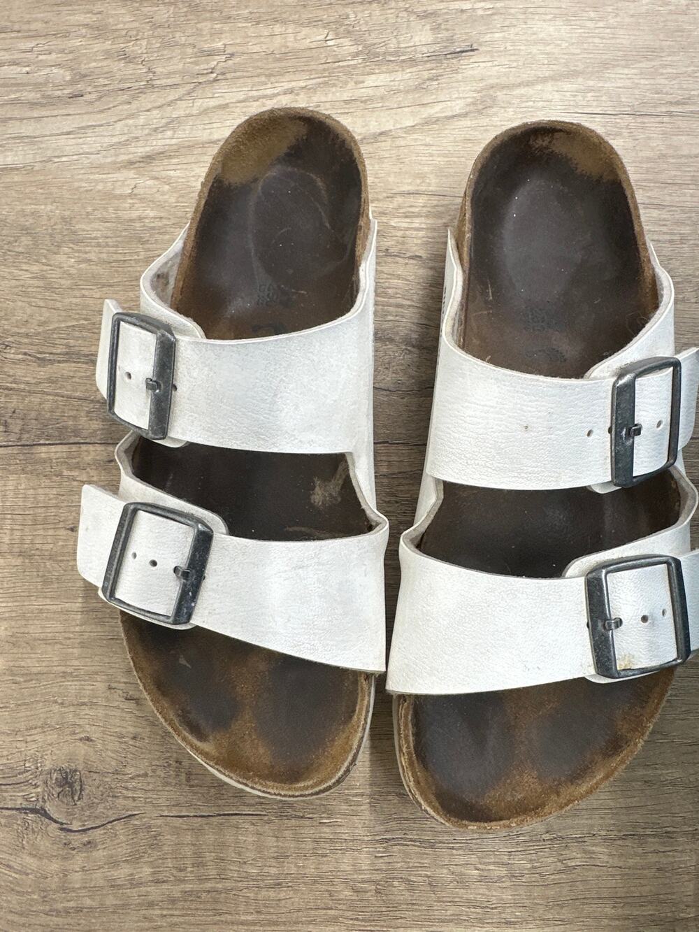 Birkenstock white women sandals size 39